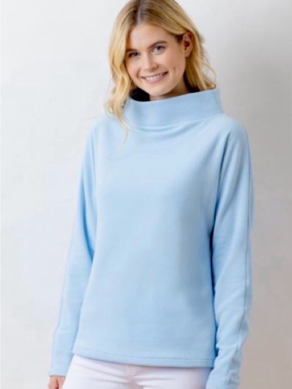 Dudley Stephens Taylor Tunic Terry Fleece Light Blue L